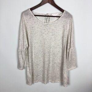 NWT LC Lauren Conrad Light Grey Heather Blouse Top Women's Size XXL